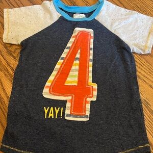 Mud pie 4 birthday shirt